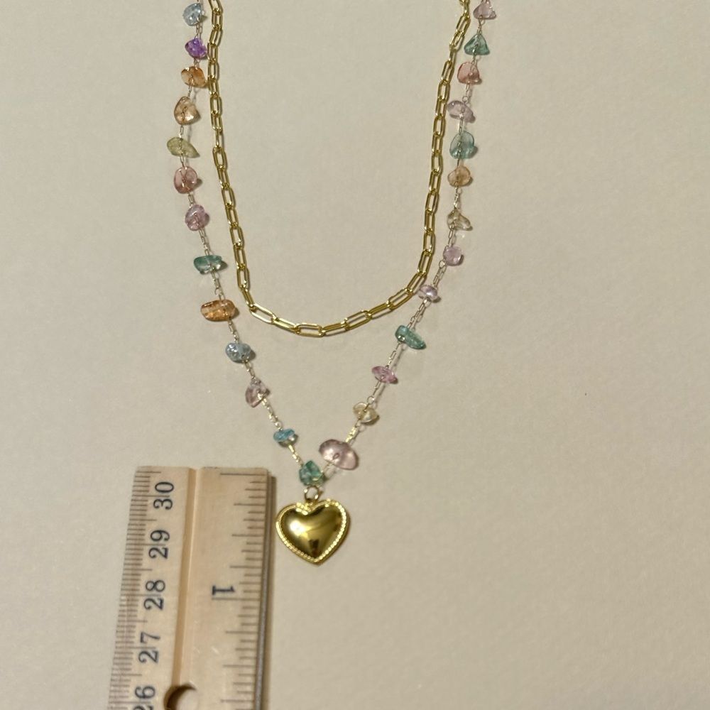 Boho crystal necklace N613 - Picture 4 of 4